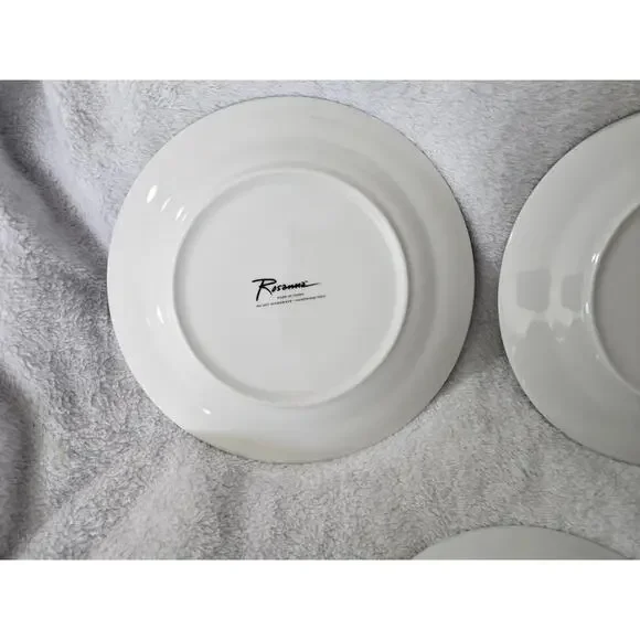 (Set of 3) Rosanna Kings Different Crown Dessert Plates Round Porcelain White 8" - Picture 11 of 12